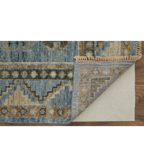 Feizy Fillmore Vintage Medallion, Blue/Green, 9' x 12' Area Rug