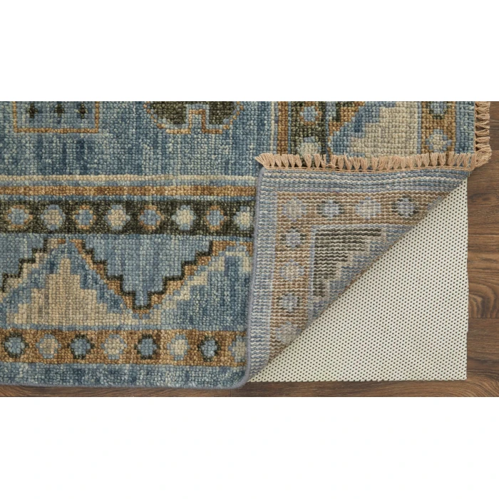 Feizy Fillmore Vintage Medallion, Blue/Green, 2'-6" x 10' Runner
