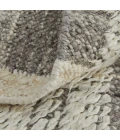 Feizy Ashby Casual Stripes, Ivory/Gray, 9' x 9' Round Rug