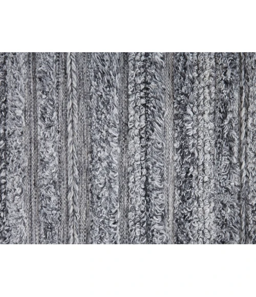 Feizy Alden Contemporary Bohemian Shag Rug, Ivory/Dark Gray, 8ft x 10ft Area Rug