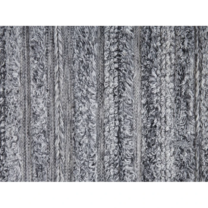 Feizy Alden Contemporary Bohemian Shag Rug, Ivory/Dark Gray, 8ft x 10ft Area Rug