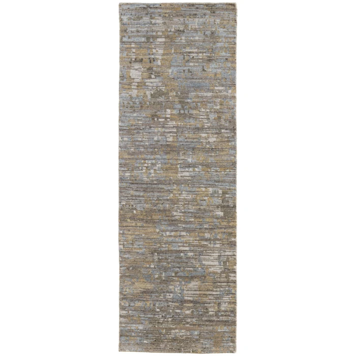Feizy Conroe Casual Abstract, Brown/Gray, 2'-6" x 8' Runner
