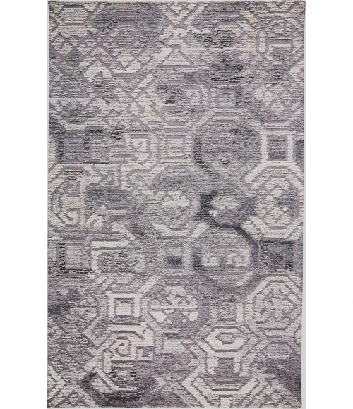 Feizy Asher Industrial Distressed, Gray/Ivory/Taupe, 9' x 12' Area Rug