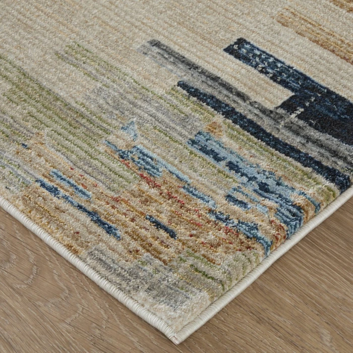 Feizy Melrose Ivory/Blue/Brown MEL39ULF 6ft.7in. x 9ft.6in. Rect. Rug