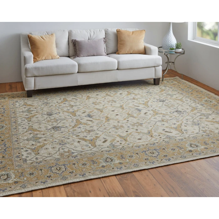 Feizy Corbitt Classic Oriental, Ivory/Gold, 2'-6" x 12' Runner