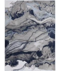 Feizy Gaspar Industrial Abstract, Blue/Gray/Ivory, 5'-2" x 7'-2" Area Rug