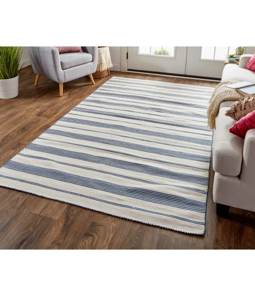 Feizy Duprine Eco-Friendly PET Rug, Outdoor, Navy Blue, 8ft x 11ft Area Rug