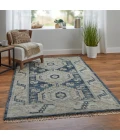 Feizy Fillmore Classic Diamond, Blue/Ivory, 2' x 3' Accent Rug