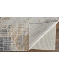 Feizy Laina Casual Abstract, Tan/Ivory/Gray, 3' x 10' Runner