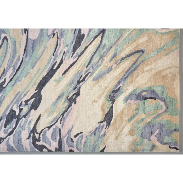 Feizy Dryden Ivory/Green/Blue 8738790F 9ft.6in. x 13ft.6in. Rect. Rug