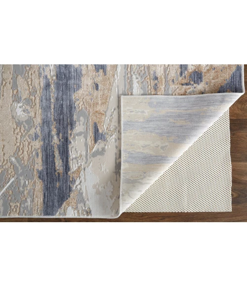 Feizy Laina Industrial Abstract, Tan/Orange/Ivory, 3' x 10' Runner