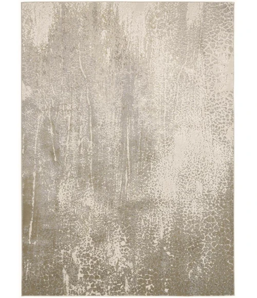 Feizy Aura Industrial Abstract, Ivory/Gray/Gold, 9'-2" x 12' Area Rug