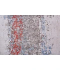 Feizy Cadiz Industrial Abstract, Gray/Red/Blue, 13' x 20' Area Rug