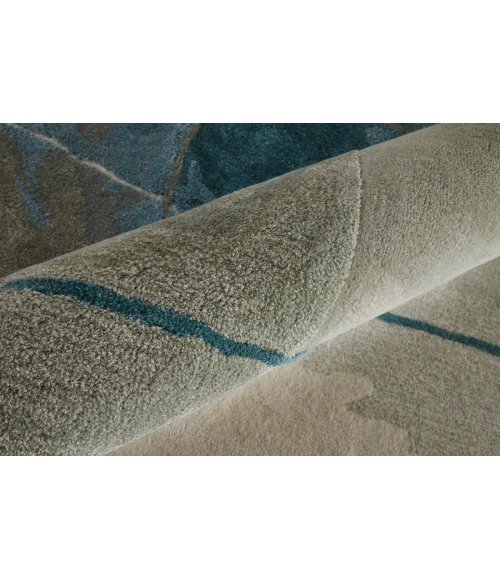 Feizy Anya Industrial Abstract, Blue/Gray/Ivory, 12' x 15' Area Rug