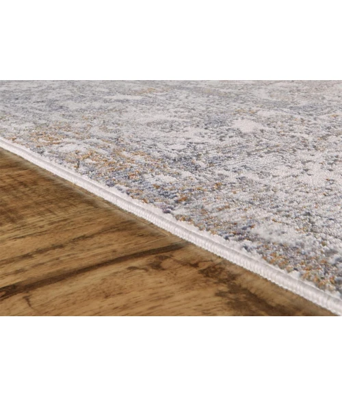 Feizy Cecily Luxury & Glam Distressed, Gray/Orange/Purple, 8' x 8' Square Square Rug