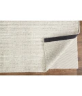 Feizy Alford Minimalist Eyelash Wool Rug, Solid Ivory, 7ft-9in x 9ft-9in Area Rug