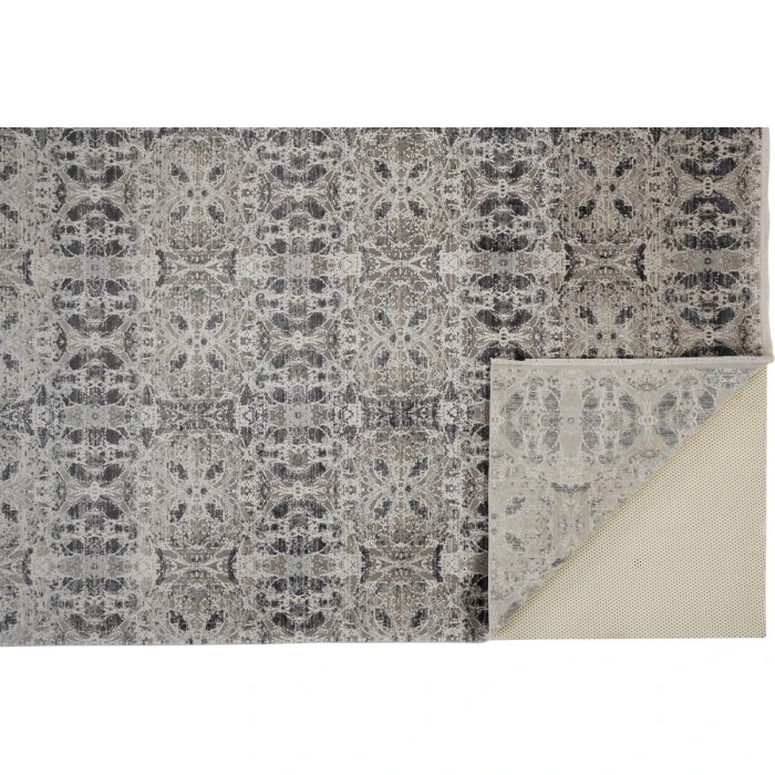 Feizy Cadiz Industrial Oriental, Gray/Taupe/Ivory, 9'-9" x 13'-2" Area Rug