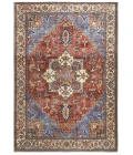 Feizy Percy Vintage Medallion Rug, Rust/Nav Blue/Beige, 5ft-3in x 7ft-6in Area Rug