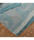 Feizy Amira Contemporary Watercolor Rug, Crystal Teal/Red/Tan, 8ft x 10ft Area Rug