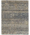Feizy Palomar Luxe Hand-Knot Abstract Accent Rug, Denim Blue/Beige/Sand, 2ft x 3ft