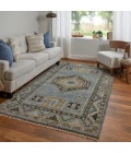 Feizy Fillmore Vintage Medallion, Blue/Green, 9' x 12' Area Rug