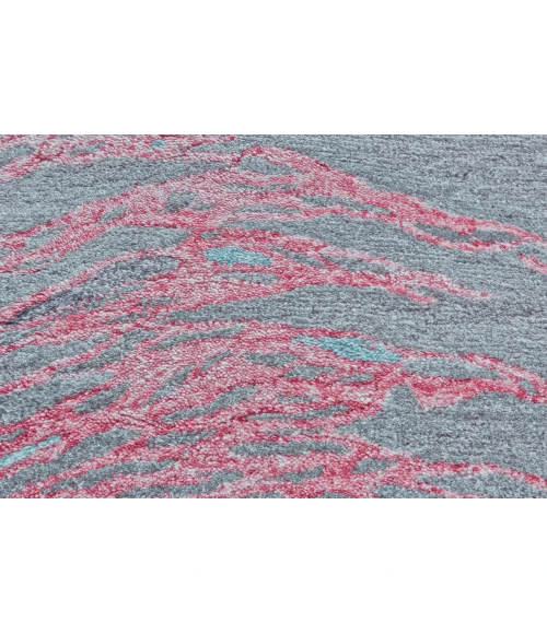 Feizy Cosmo Casual Watercolor, Red/Gray/Ivory, 9'-6" x 13'-6" Area Rug