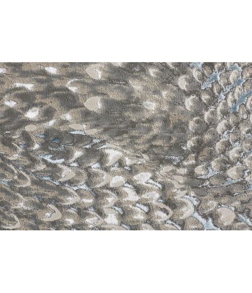 Feizy Azure Industrial Abstract, Blue/Silver/Gray, 12' x 18' Area Rug