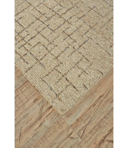 Feizy Morisco Scandinavian Geometric, Tan/Gray/Black, 5' x 8' Area Rug