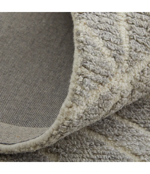 Feizy Asher Industrial Geometric, Taupe/Gray/Ivory, 12' x 15' Area Rug