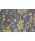 Feizy Karina Hand-Knotted Botanical Area Rug, Blue/Wheat Beige, 7ft-9in x 9ft-9in