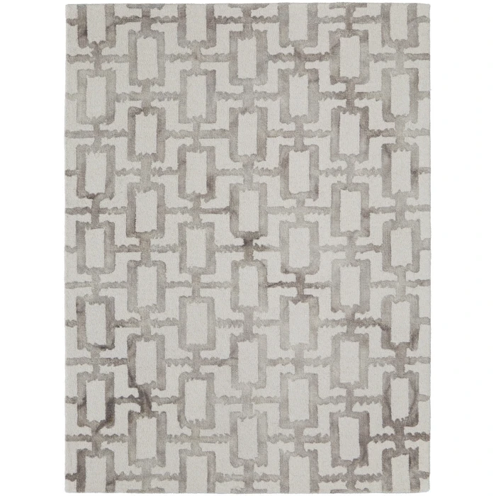 Feizy Lorrain Bohemian & Eclectic Geometric, Ivory/Taupe, 10' x 10' Round Rug
