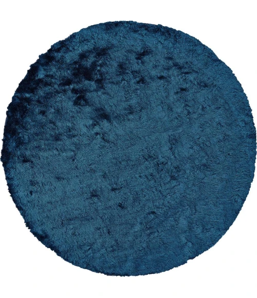 Feizy Indochine Luxury & Glam Solid, Blue/Green, 8' x 8' Round Rug