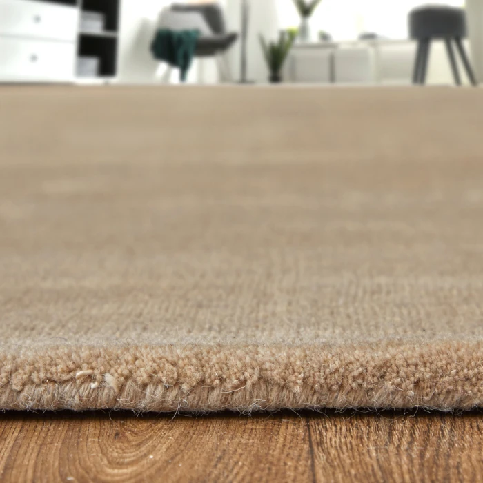 Feizy Luna Casual Solid, Tan, 10' x 10' Round Rug