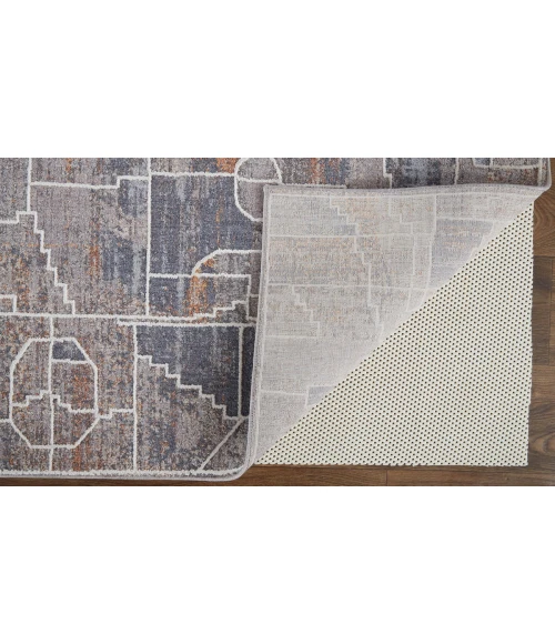 Feizy Francisco Southwestern Graphic Rug, Blue/Orange, 12' x 15' Area Rug