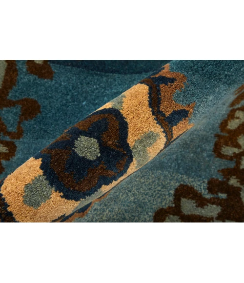 Feizy Amzad Craftsman Ikat, Blue/Gray/Tan, 9'-6" x 13'-6" Area Rug
