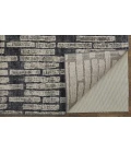 Feizy Kano Industrial Geometric, Gray/Black/Ivory, 8'-9" x 8'-9" Round Rug