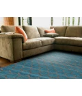 Feizy Prentiss Classic Geometric, Blue/Gray, 9' x 12' Area Rug