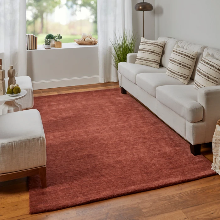 Feizy LUNA 8049F IN RUST 2' 6" x 8' Runner Area Rug