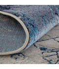 Feizy Indio Industrial Abstract, Ivory/Blue/Black, 2'-10" x 7'-10" Runner