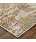 Feizy Aura Casual Abstract, Ivory/Gold/Brown, 1'-8" x 2'-10" Accent Rug