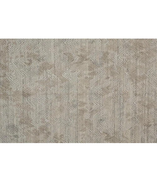 Feizy Elias Abstract Chevron Rug, Oyster Gray/Taos Taupe, 5ft x 8ft Area Rug