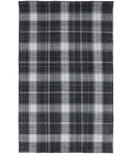 Feizy Jemma Rustic Plaid, Black/White/Blue, 4' x 6' Accent Rug