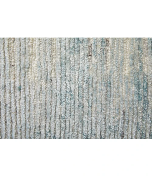 Feizy Brighton Casual Abstract, Blue/Ivory/Silver, 4' x 6' Accent Rug