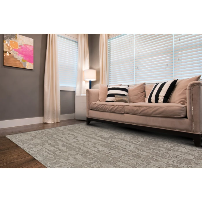 Feizy Leilani Industrial Abstract, Taupe, 2' x 3' Accent Rug