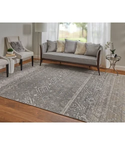 Feizy Macklaine 39LGF SILVER/IVORY Area Rug 12 ft. X 15 ft. Rectangle
