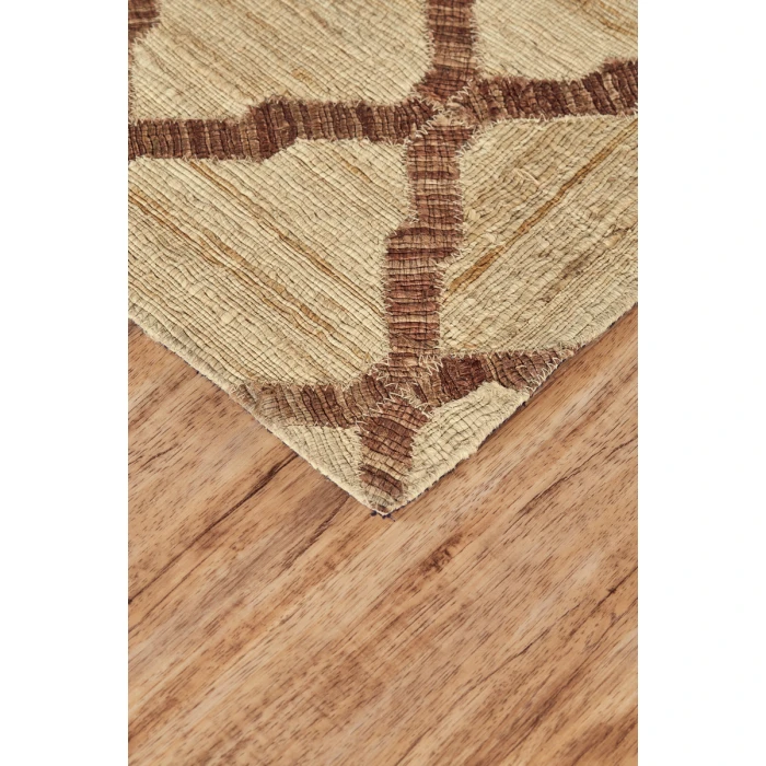 Feizy Bermuda Global Trellis & Lattice, Brown/Tan, 4' x 6' Accent Rug