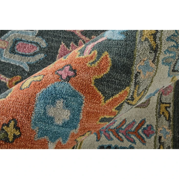 Feizy Springfield Gray/Ivory/Blue SPF8A47F 9ft. x 12ft. Rect. Rug