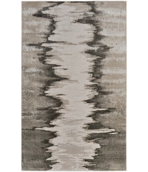 Feizy Micah Casual Abstract, Gray/Taupe/Ivory, 1'-8" x 2'-10" Accent Rug