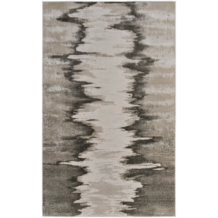 Feizy Micah Casual Abstract, Gray/Taupe/Ivory, 2'-10" x 7'-10" Runner
