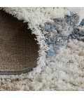 Feizy Mynka Bohemian & Eclectic Diamond, Ivory/Gray/Blue, 2'-6" x 8' Runner